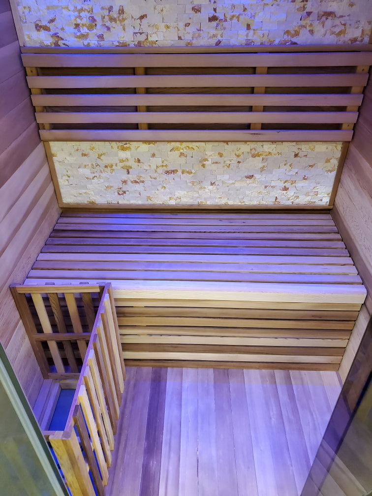 Canadian Red Cedar Wood Swedish Indoor Traditional Wet/Dry 1-2 Person Sauna SPA with 6KW 200F Heater and Rocks