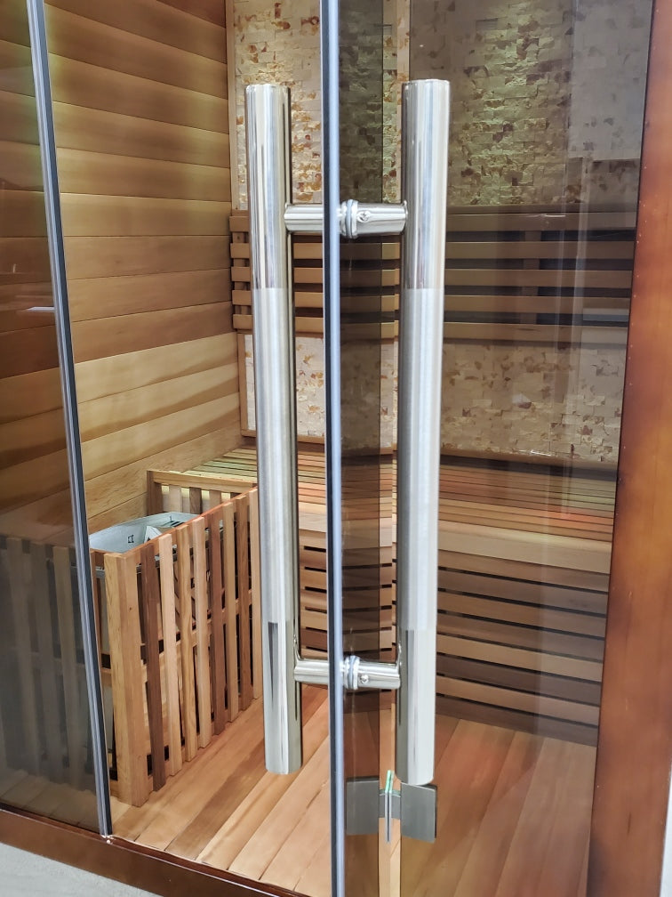 Canadian Red Cedar Wood Swedish Indoor Traditional Wet/Dry 1-2 Person Sauna SPA with 6KW 200F Heater and Rocks