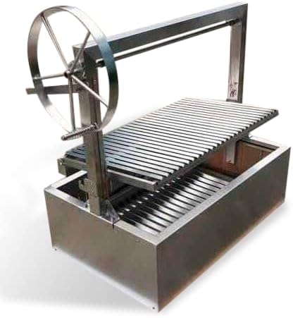 Built In Charcoal BBQ, Stainless Steel #430 & #304, Parrilla Santa Maria Argentine Grill Spit