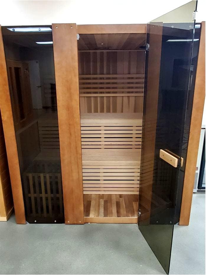 Canadian Red Cedar Wood Swedish 72" 4 to 6 Person Sauna Spa with 9KW Wet/Dry Heater, Rocks, Interior Lighting, and Digital Panel