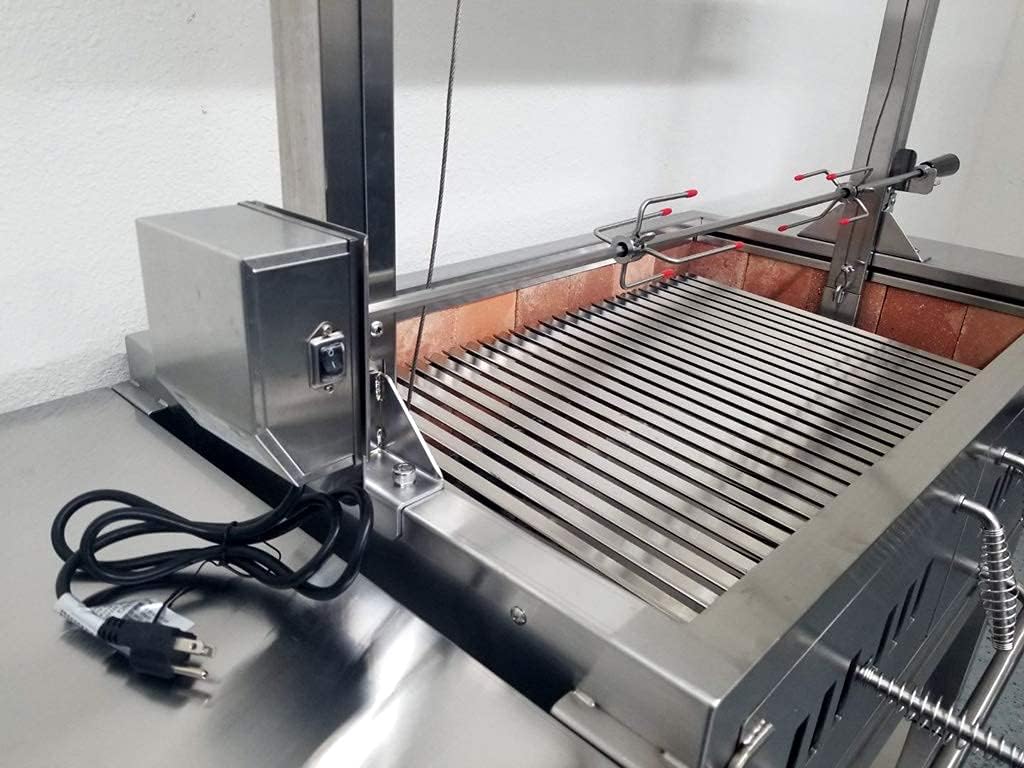 Built In Charcoal BBQ, Stainless Steel #430 & #304, Parrilla Santa Maria Argentine Grill Spit
