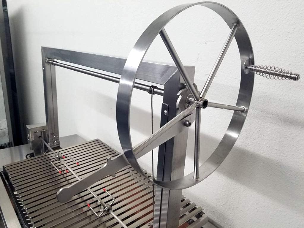 Built In Charcoal BBQ, Stainless Steel #430 & #304, Parrilla Santa Maria Argentine Grill Spit