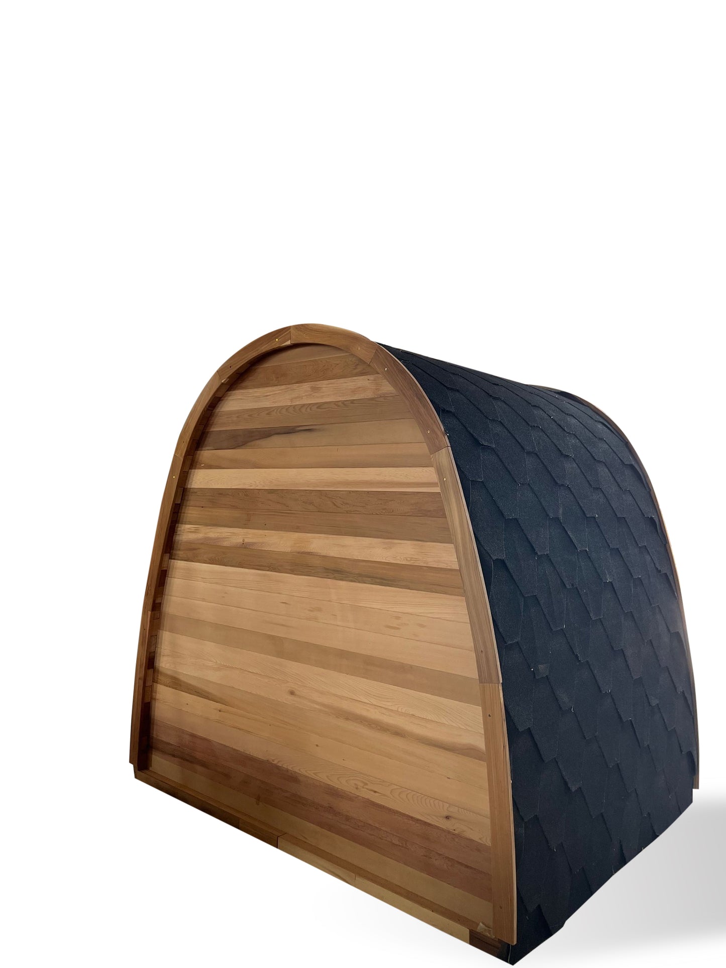 Canadian Red Cedar Wood Dome Top Wet/Dry Swedish Outdoor Steam Sauna SPA with 6KW OR 9KW Harvia Heater, Shingled Roof