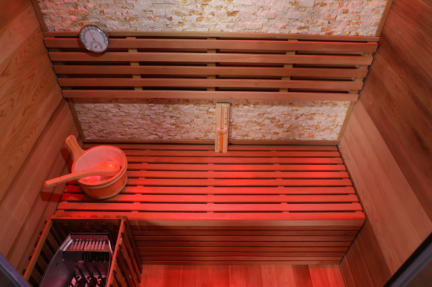 Canadian Red Cedar Wood Swedish Indoor Traditional Wet/Dry 2-3 Person Sauna SPA with 6KW 200F Heater and Rocks