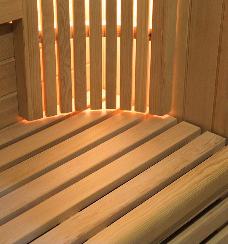 Dual Bench Indoor 2 to 3 Person Canadian Hemlock Traditional Swedish Steam Wet or Dry Sauna SPA, with 200F Degrees 9KW Heater