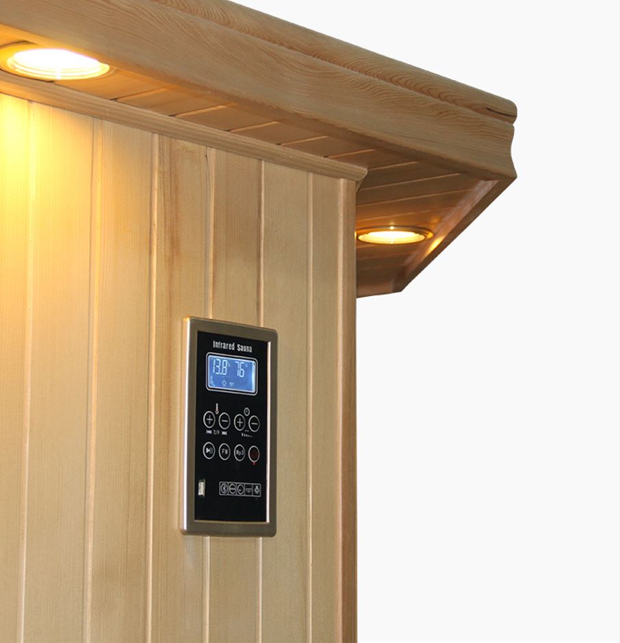 Dual Bench Indoor 2 to 3 Person Canadian Hemlock Traditional Swedish Steam Wet or Dry Sauna SPA, with 200F Degrees 9KW Heater